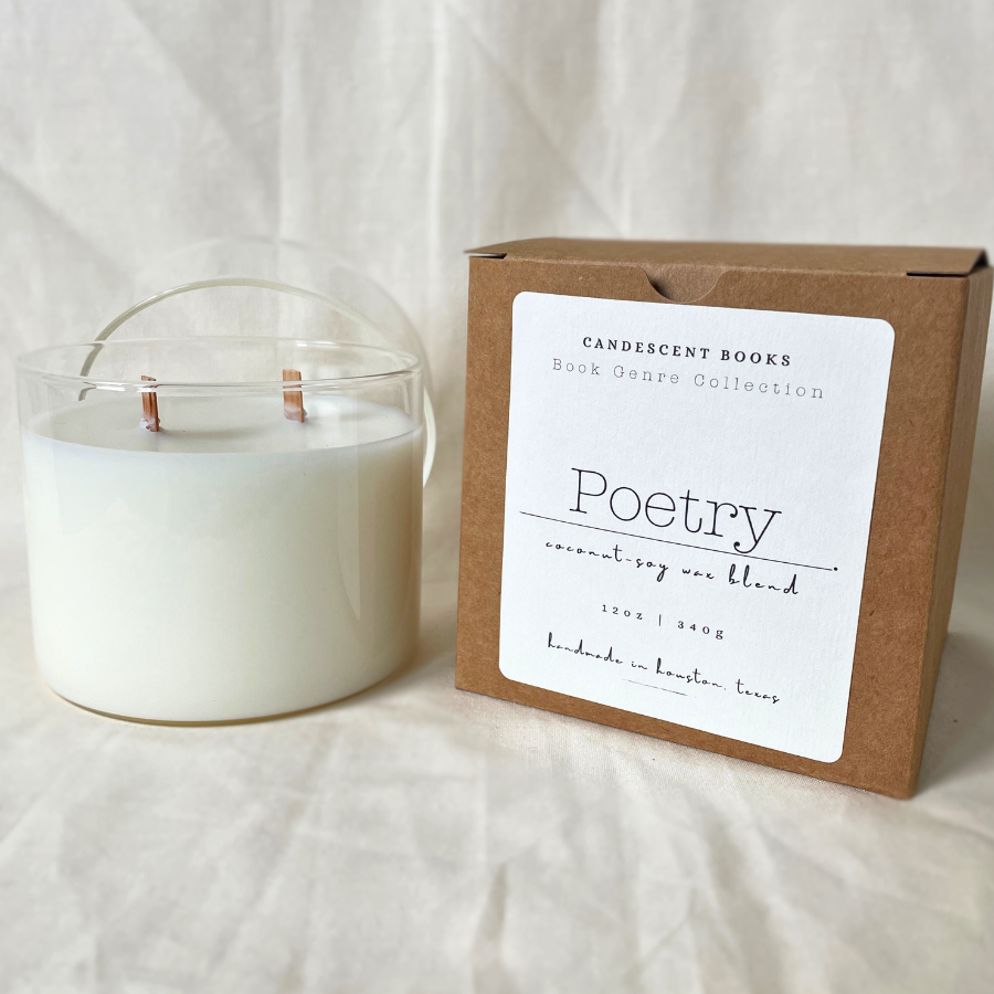 POETRY 12 oz. Double Wood Wick Candle
