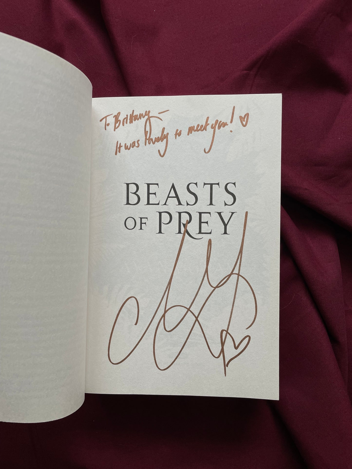 Beasts of Prey (Paperback) - Signed
